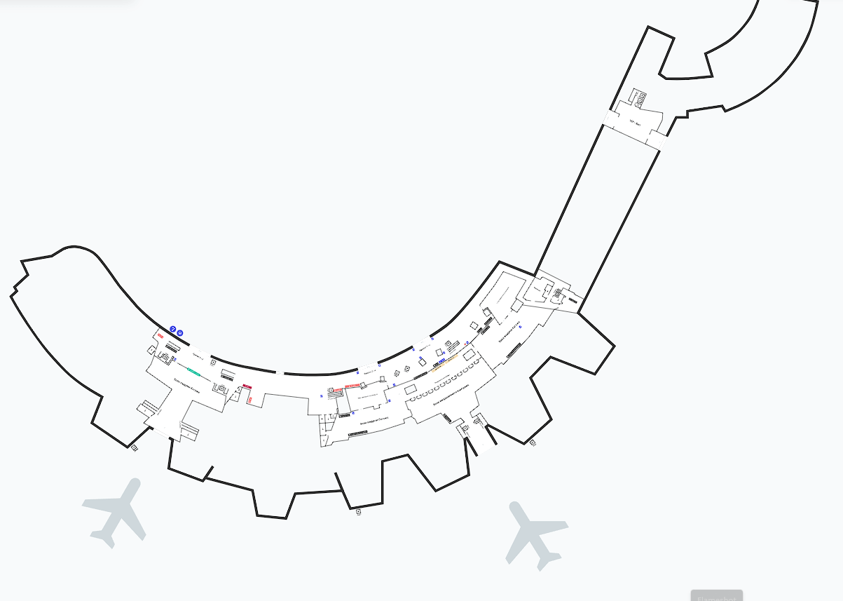 Схема аэропорт Минск- 1 этаж